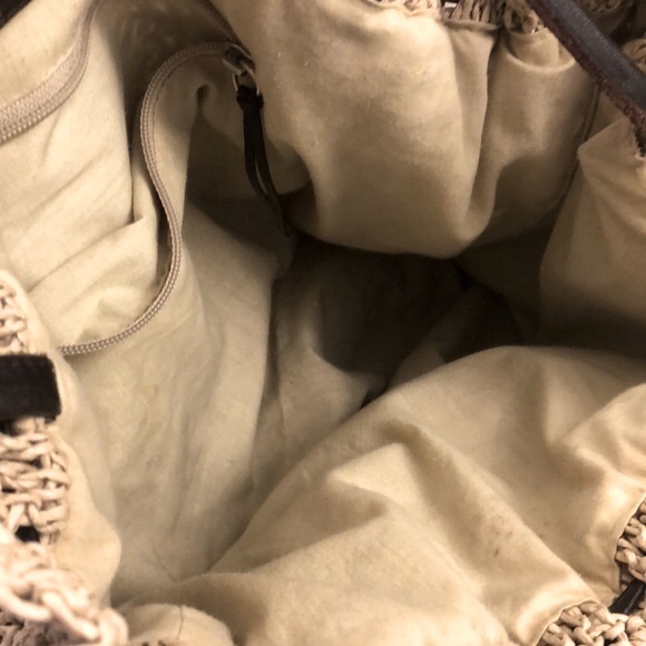 Eddie Bauer Woven Straw and Leather Tote - Picture 11 of 16